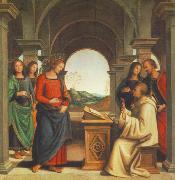PERUGINO, Pietro The Vision of St. Bernard af china oil painting artist